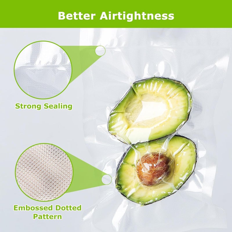 Bonsenkitchen Vacuum Sealer Bags Rolls, 8 in x 50 ft Rolls 2 pack Durable Food Sealer Bags, Commercial Grade, Heavy Duty, BPA Free, Seal a Meal, Great for Food Storage & Sous Vide Cooking, VB23 - Image 3